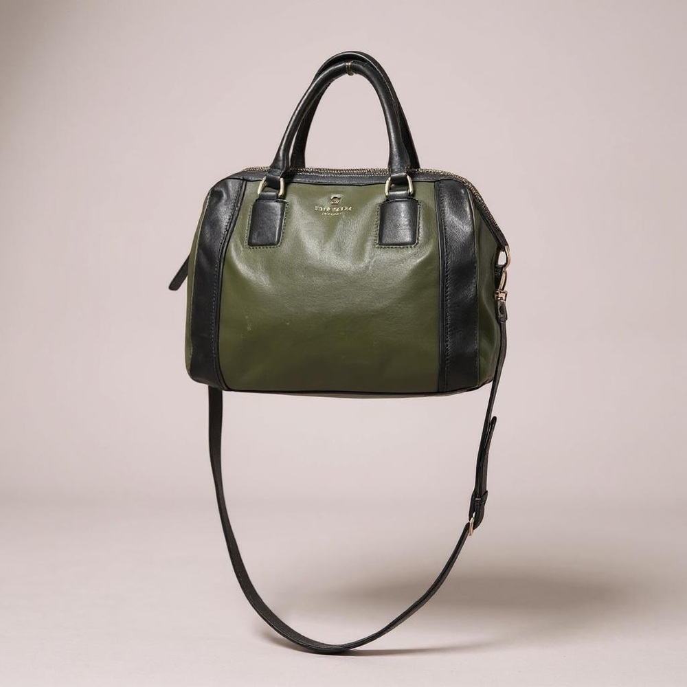 Kate Spade New York Crossbody Green Leather Tote Bag